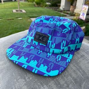 Kids snap back Jordan teal and purple retro pattern hat